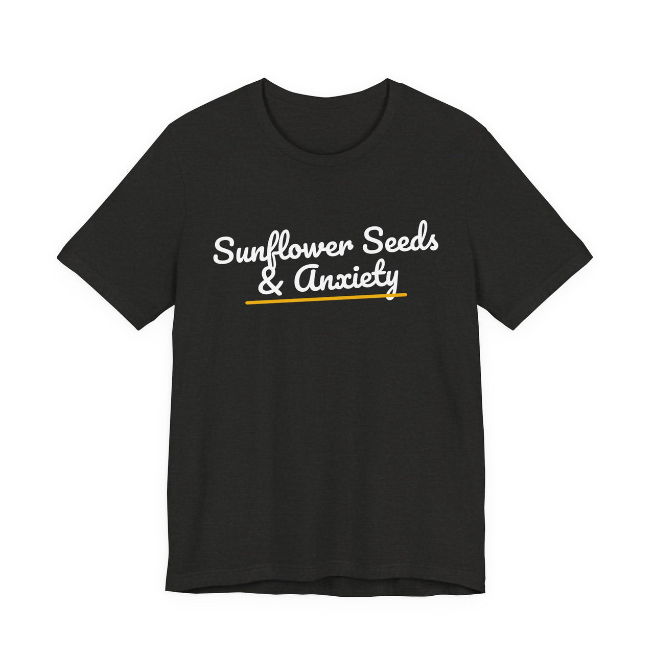 Sunflower Seeds & Anxiety — Baseball T-Shirt