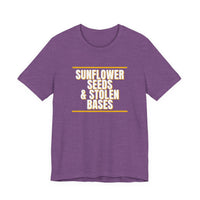 Thumbnail for Sunflower Seeds & Stolen Bases — Baseball T-Shirt