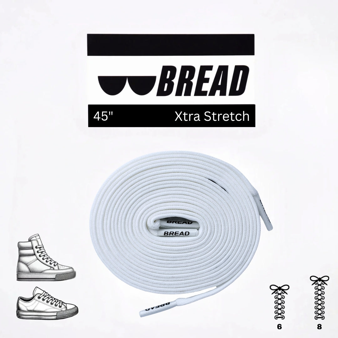 Bread No-Tie Elastic Shoelaces – Cloud White