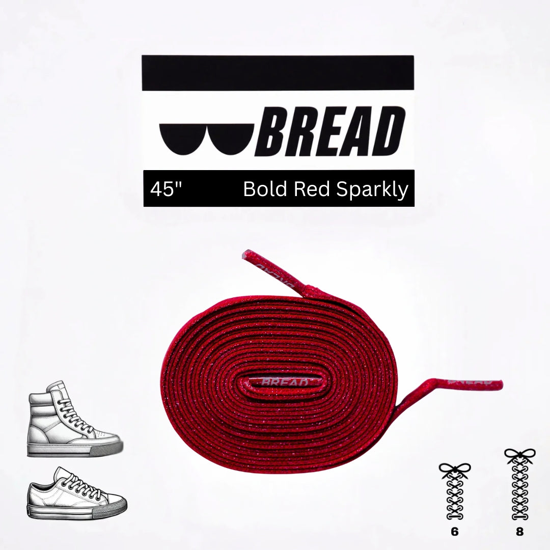 Bread No-Tie Elastic Shoelaces – Bold Red