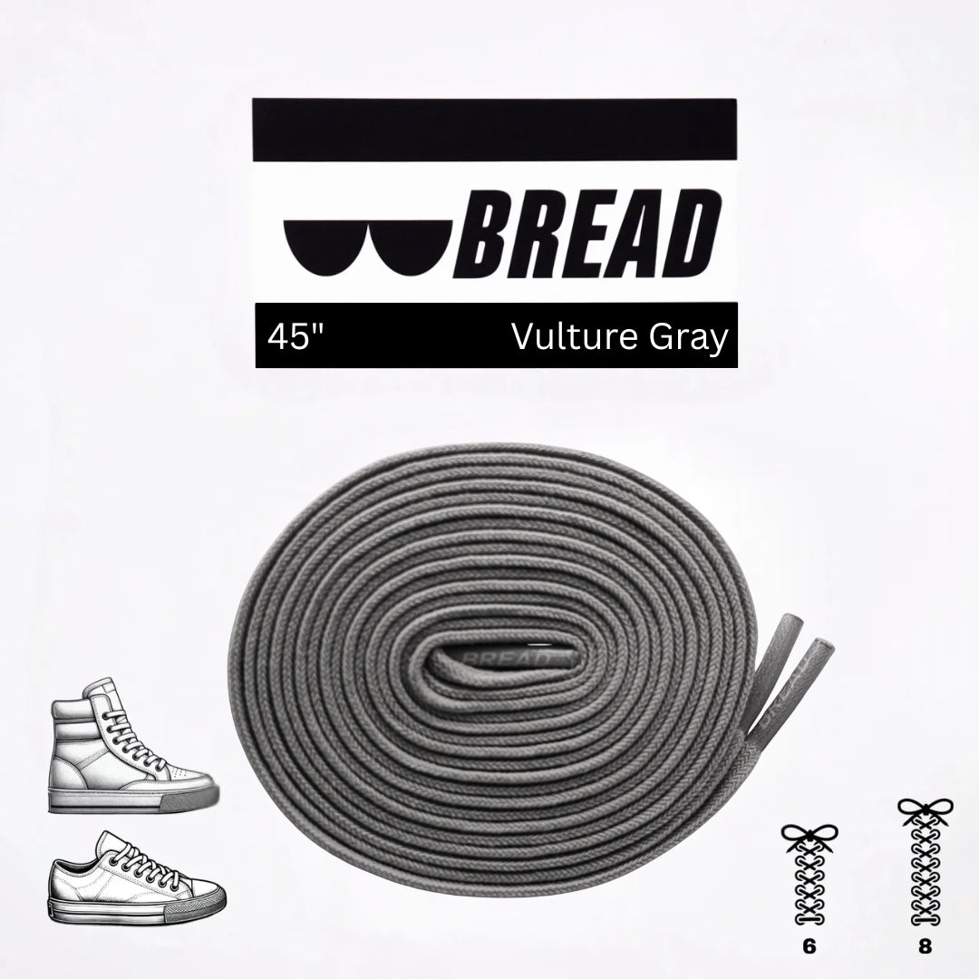 Bread No-Tie Elastic Shoelaces – Vulture Gray