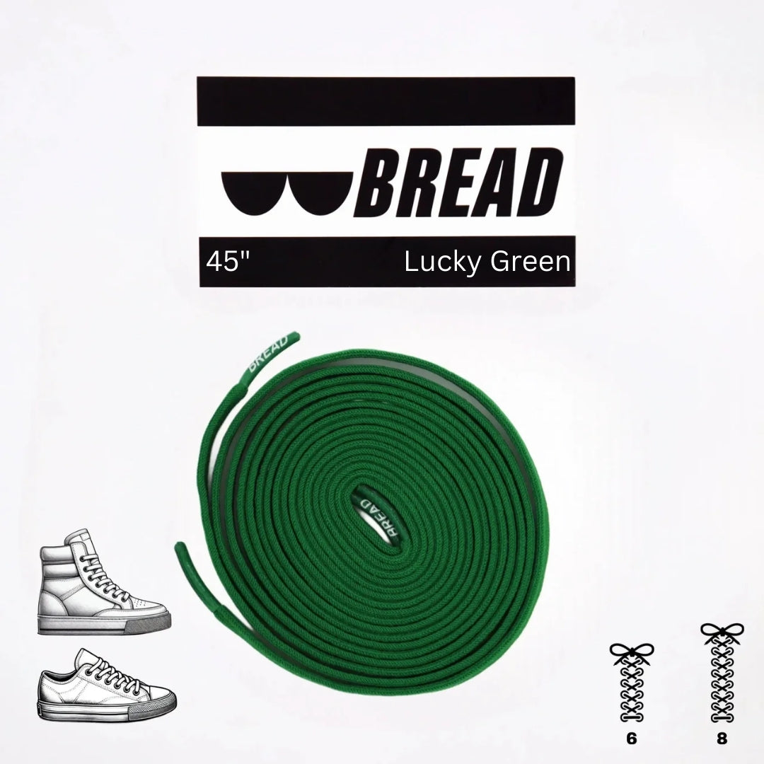 Bread No-Tie Elastic Shoelaces – Lucky Green