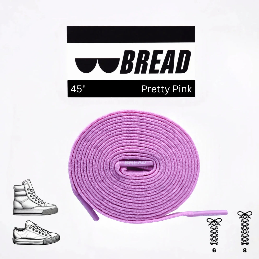 Bread No-Tie Elastic Shoelaces – Pretty Pink