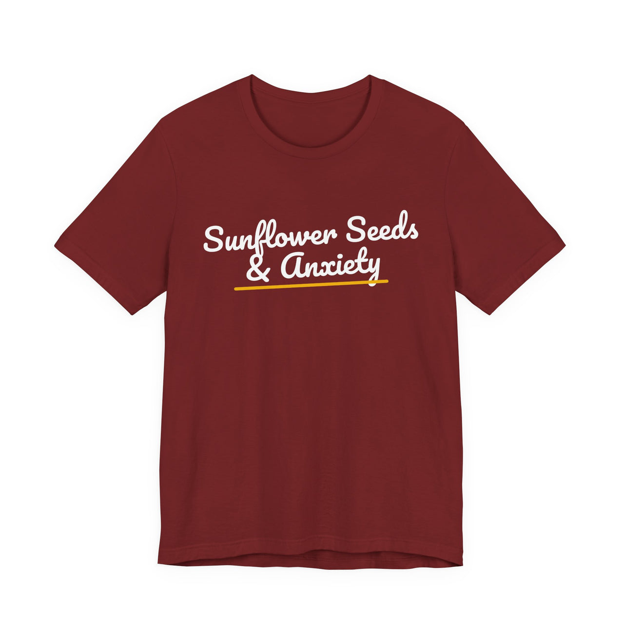 Sunflower Seeds & Anxiety — Baseball T-Shirt