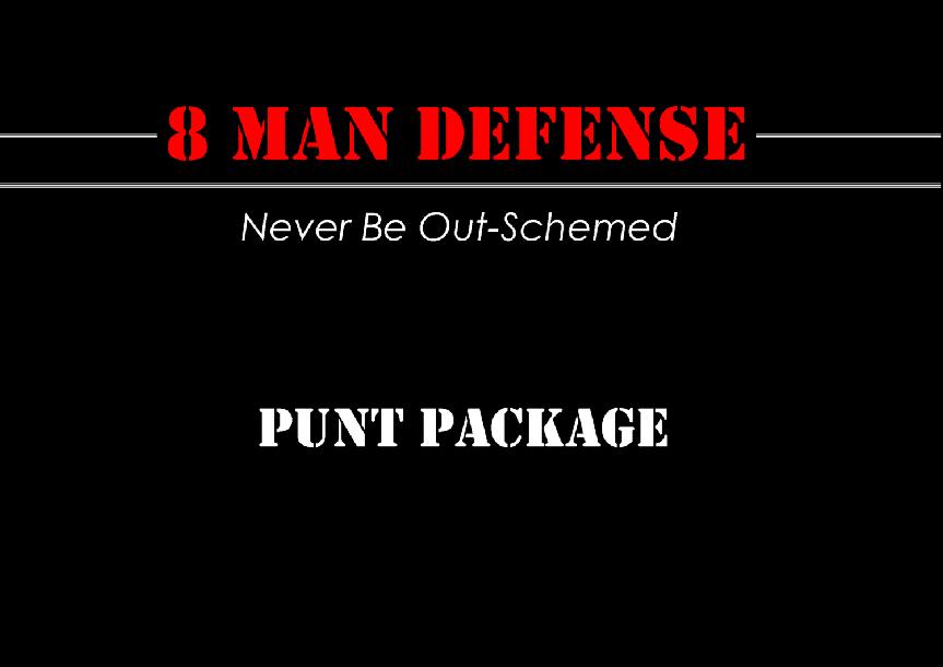 8 Man Football Punt Package