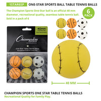 Thumbnail for 1-Star Table Tennis balls, 6 pack