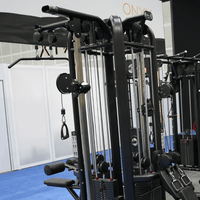Thumbnail for 4 Stack Megatron Deluxe Jungle Gym - Muscle D Fitness - Commercial Lat Pull, Low Row, Adj. Hi/Low Pulleys