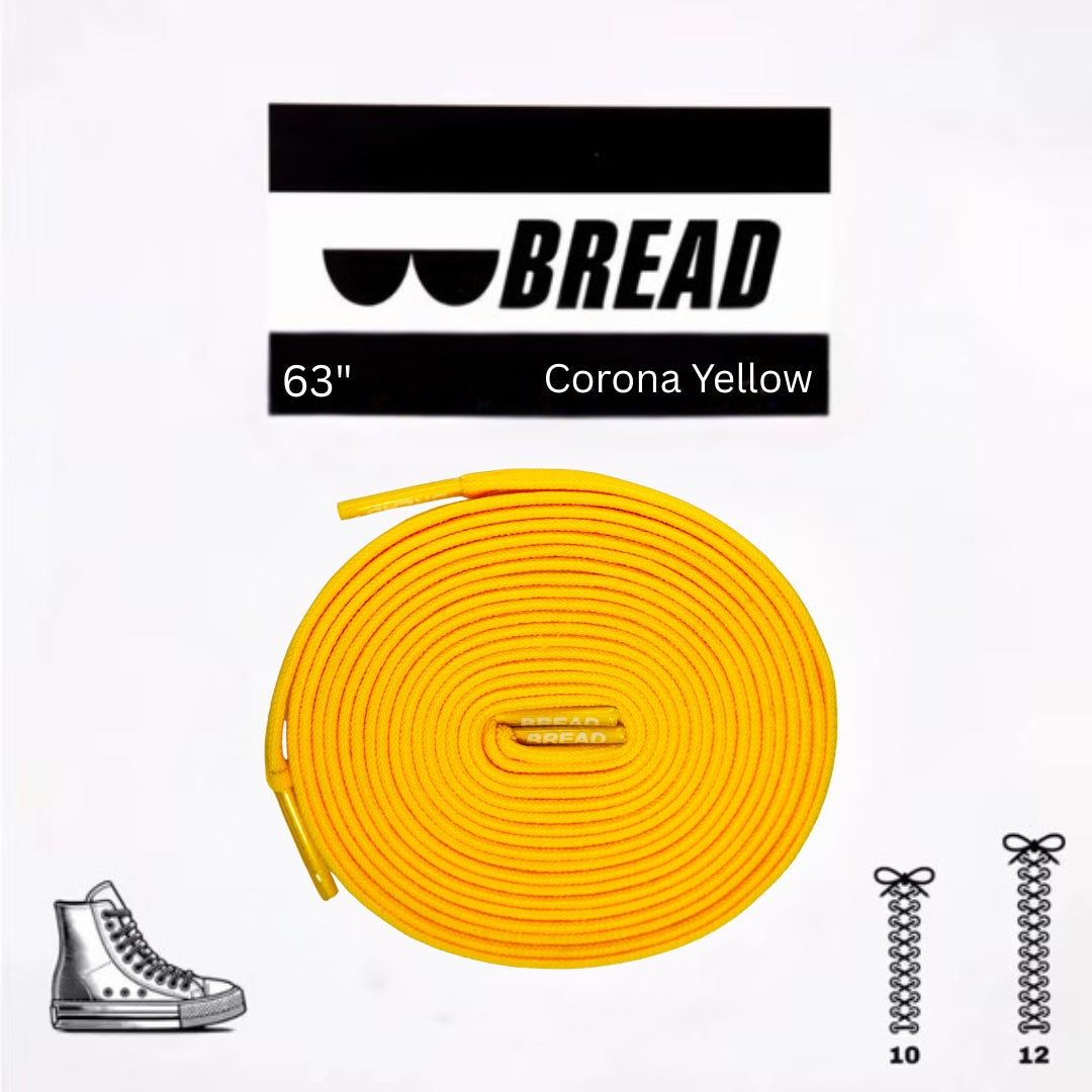 Bread No-Tie Elastic Shoelaces – Corona Yellow