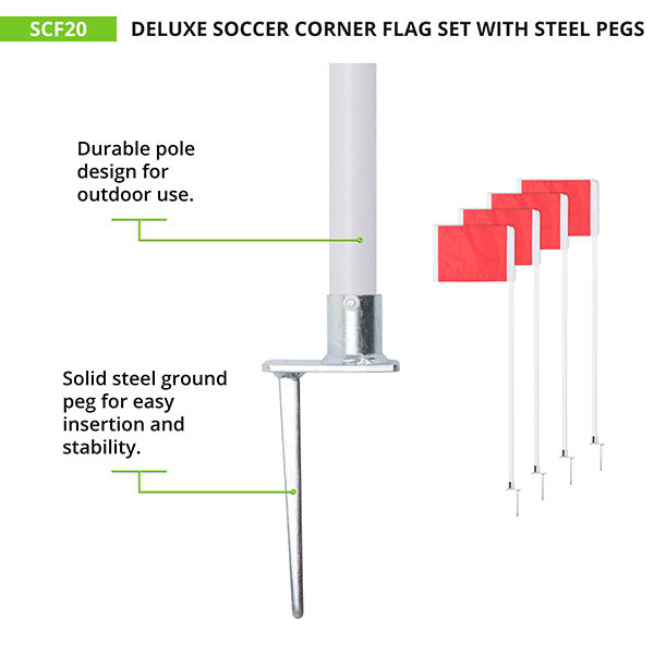 STEEL PEG SOCCER CORNER FLAGS