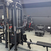 Thumbnail for 4 Stack Megatron Standard Jungle Gym - 2 Colors - Muscle D Fitness - Low Row, Lat Pulldown, Single Handle Hi/low Pulley, Double Hi/Low Pulley