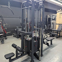 Thumbnail for 4 Stack Megatron Standard Jungle Gym - 2 Colors - Muscle D Fitness - Low Row, Lat Pulldown, Single Handle Hi/low Pulley, Double Hi/Low Pulley