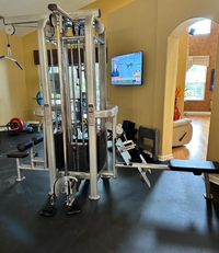 Thumbnail for 4 Stack Megatron Standard Jungle Gym - 2 Colors - Muscle D Fitness - Low Row, Lat Pulldown, Single Handle Hi/low Pulley, Double Hi/Low Pulley