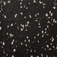 Thumbnail for Close-up of black rubber gym flooring with scattered gray flecks.