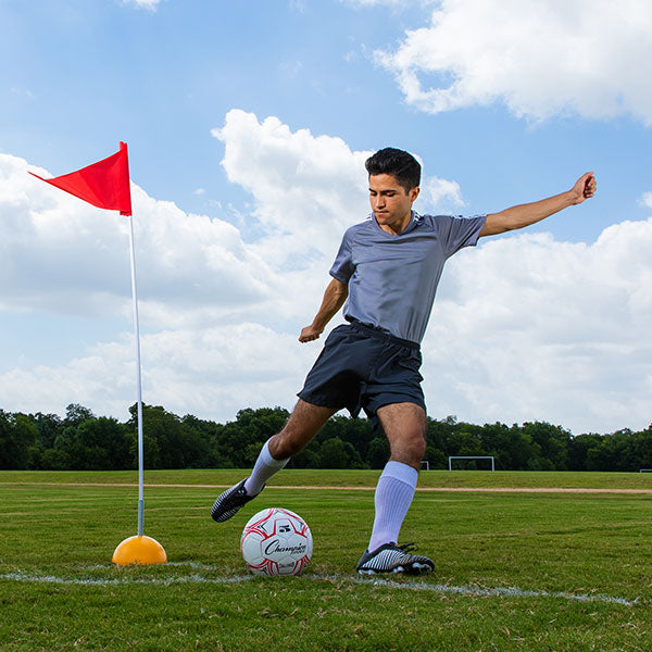 SPRING LOADED SOCCER CORNER FLAGS