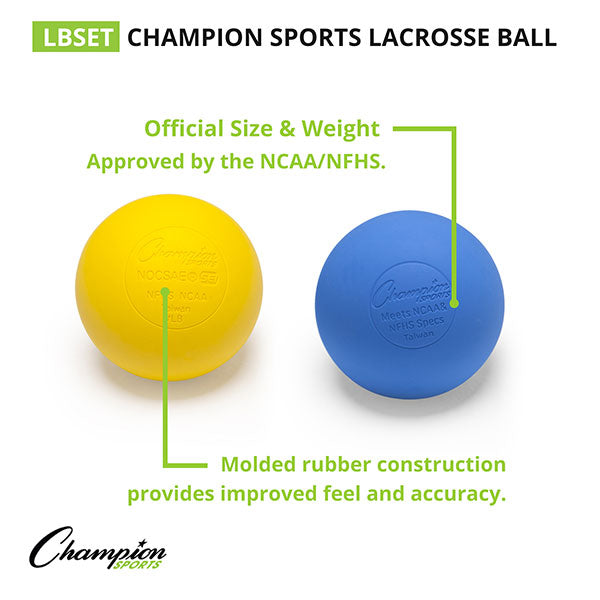 LACROSSE BALLS, 6 COLOR SET HoopsKing