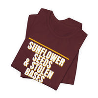 Thumbnail for Sunflower Seeds & Stolen Bases — Baseball T-Shirt