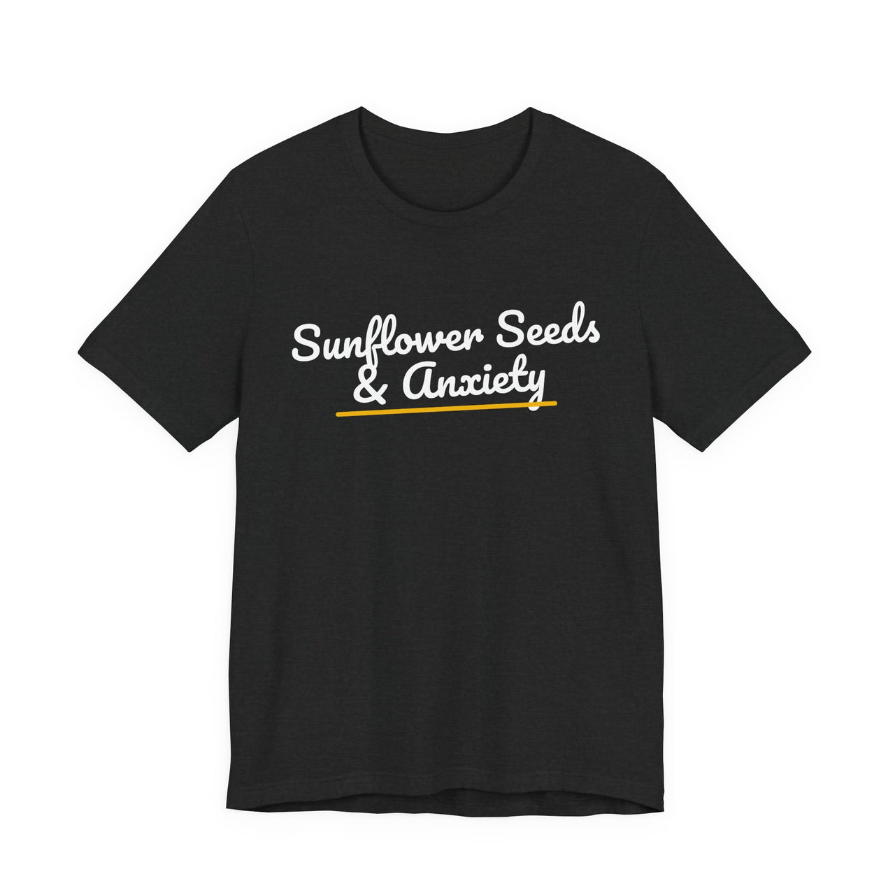 Sunflower Seeds & Anxiety — Baseball T-Shirt
