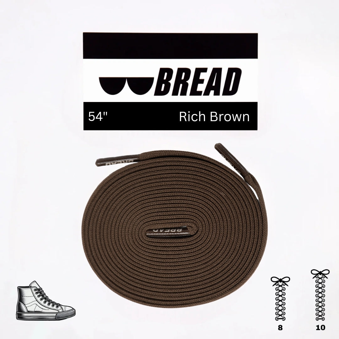 Bread No-Tie Elastic Shoelaces – Rich Brown