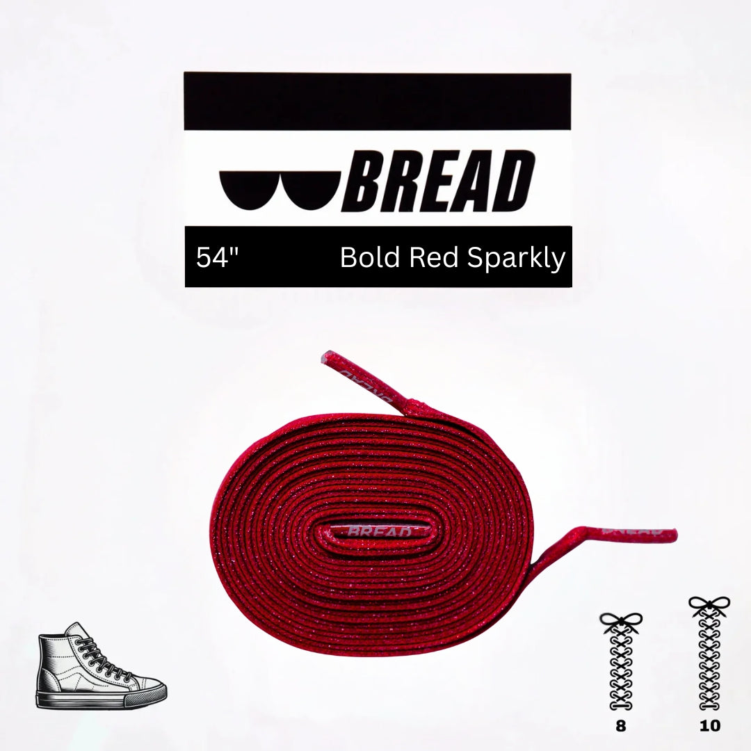 Bread No-Tie Elastic Shoelaces – Bold Red