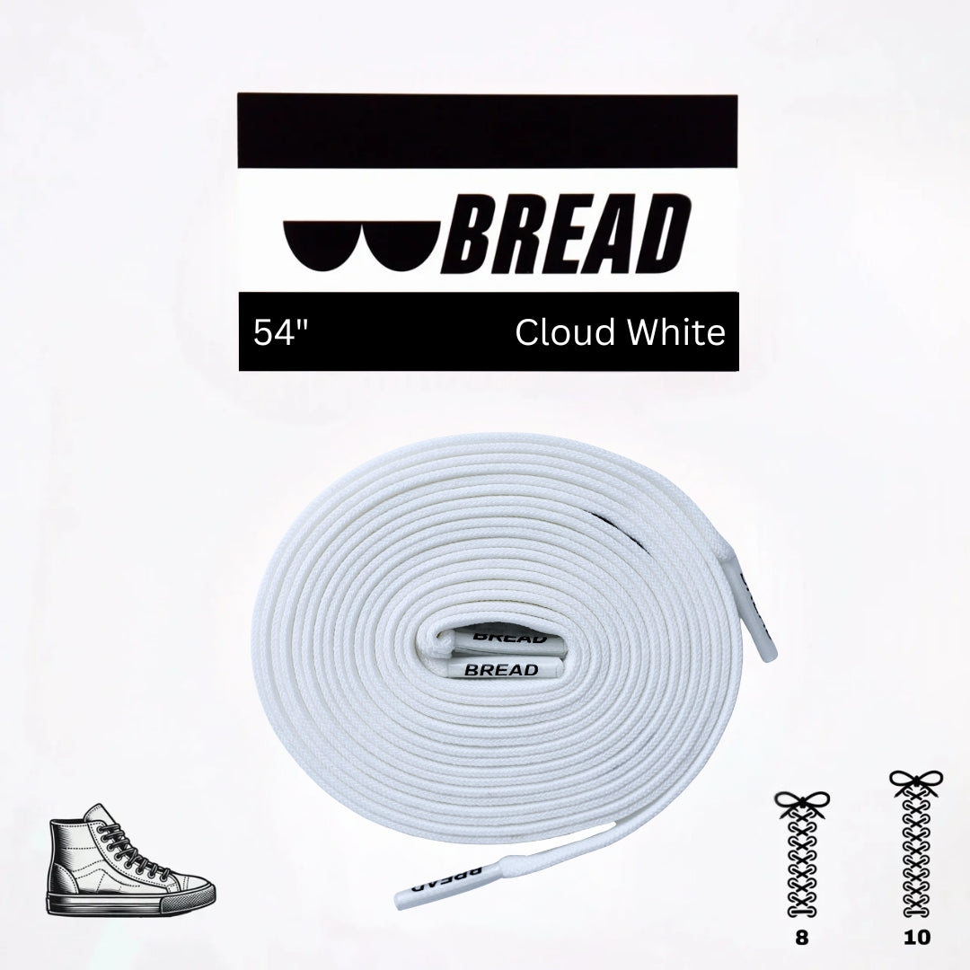 Bread No-Tie Elastic Shoelaces – Cloud White