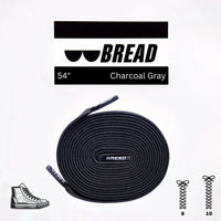 Thumbnail for Bread No-Tie Elastic Shoelaces – Charcoal Grey