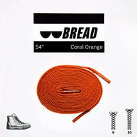 Thumbnail for Bread No-Tie Elastic Shoelaces – Coral Orange