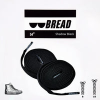 Thumbnail for Bread No-Tie Elastic Shoelaces – Shadow Black