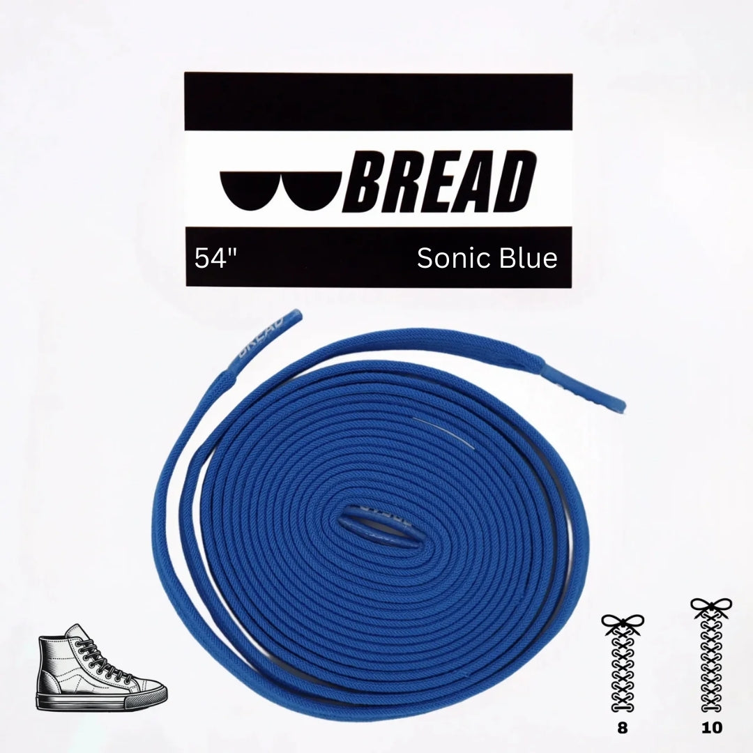 Bread No-Tie Elastic Shoelaces – Sonic Blue