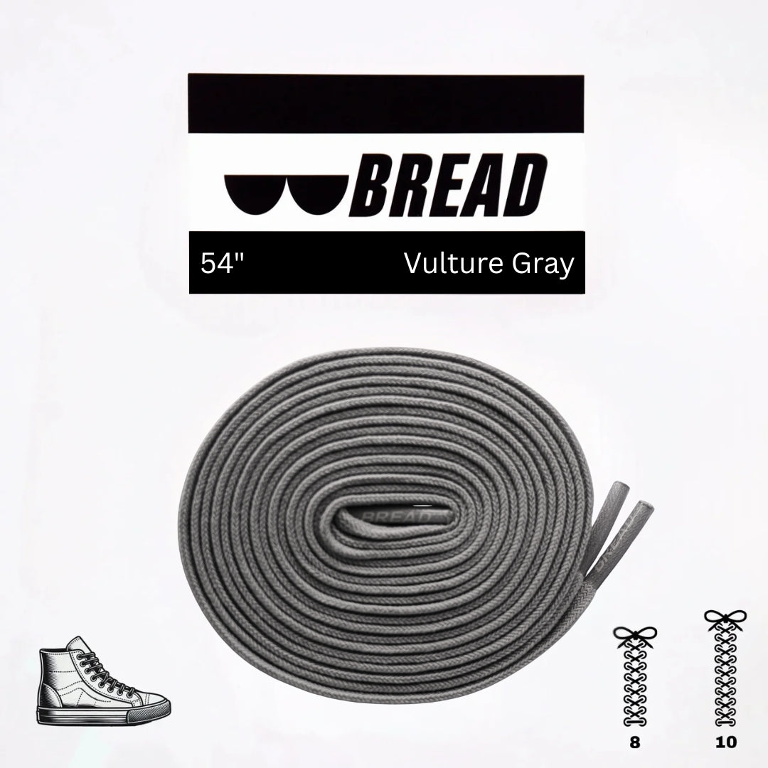 Bread No-Tie Elastic Shoelaces – Vulture Gray
