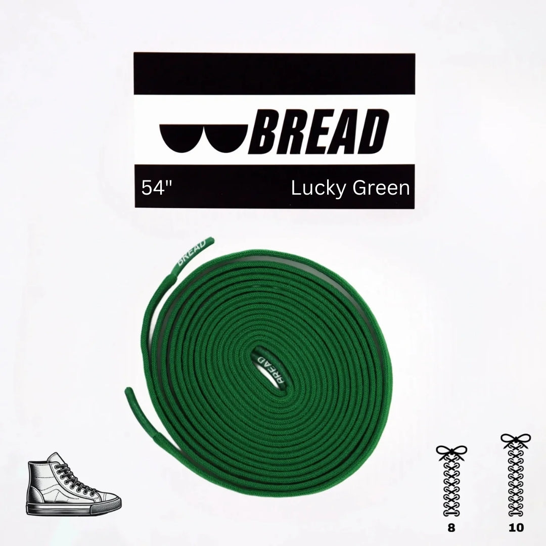 Bread No-Tie Elastic Shoelaces – Lucky Green