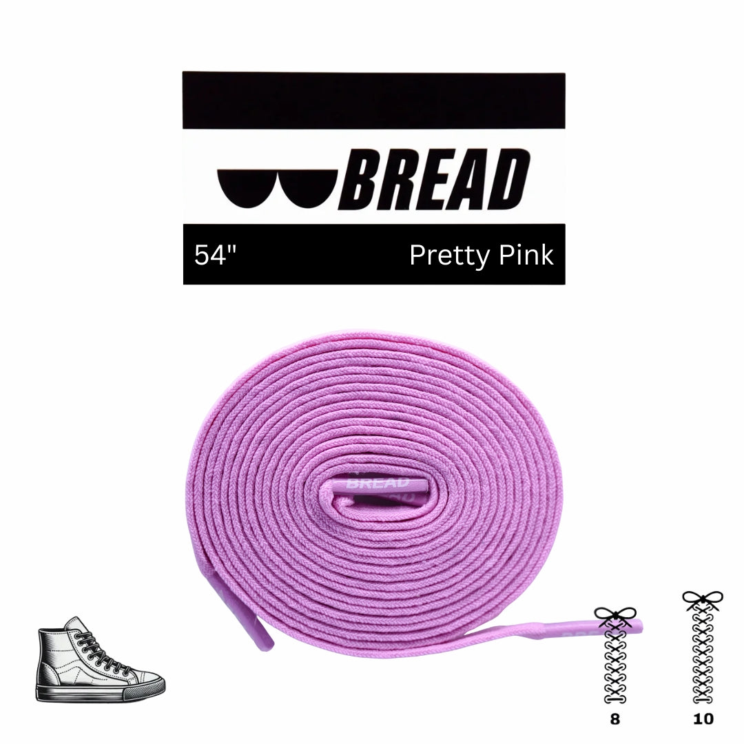 Bread No-Tie Elastic Shoelaces – Pretty Pink