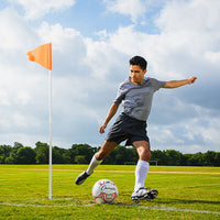 Thumbnail for SOCCER CORNER FLAG SET WITH PLASTIC POLES