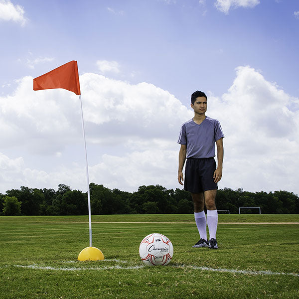 SPRING LOADED SOCCER CORNER FLAGS