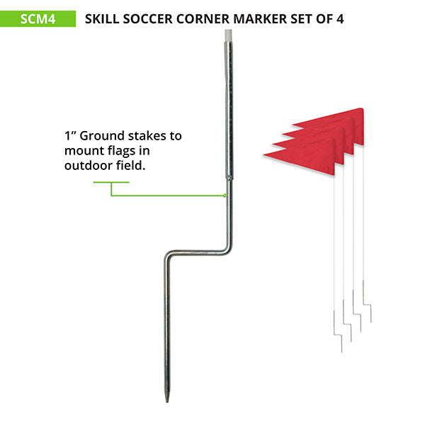 ECONOMY SOCCER CORNER FLAGS