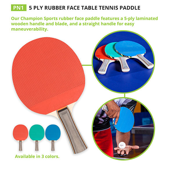 5 Ply Rubber Table Tennis Paddle