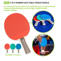 Thumbnail for 5 Ply Rubber Table Tennis Paddle