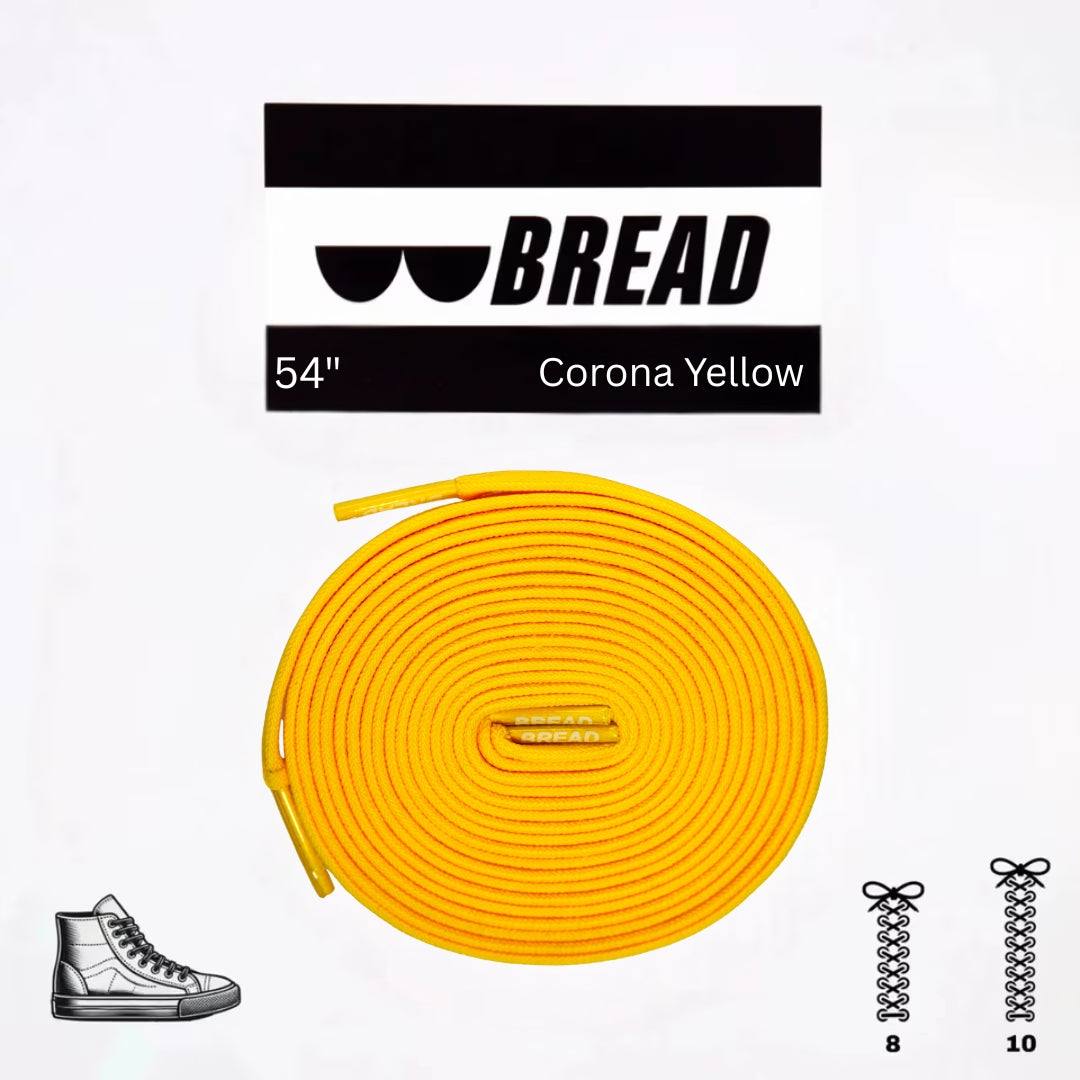 Bread No-Tie Elastic Shoelaces – Corona Yellow