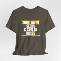 Thumbnail for Sunflower Seeds & Stolen Bases — Baseball T-Shirt