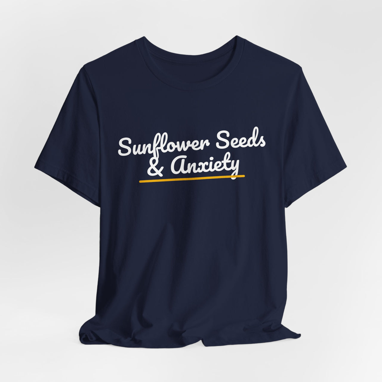 Sunflower Seeds & Anxiety — Baseball T-Shirt