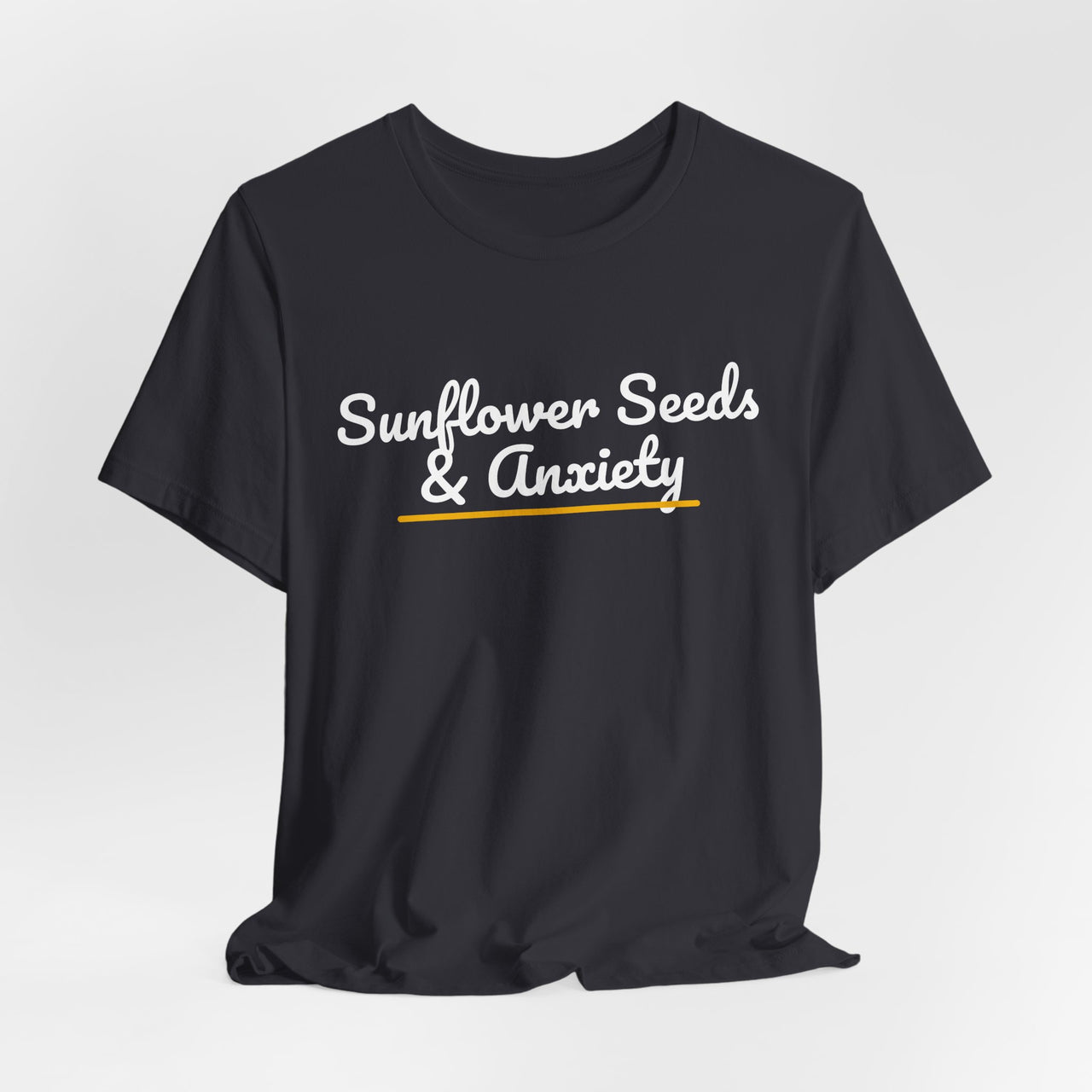 Sunflower Seeds & Anxiety — Baseball T-Shirt