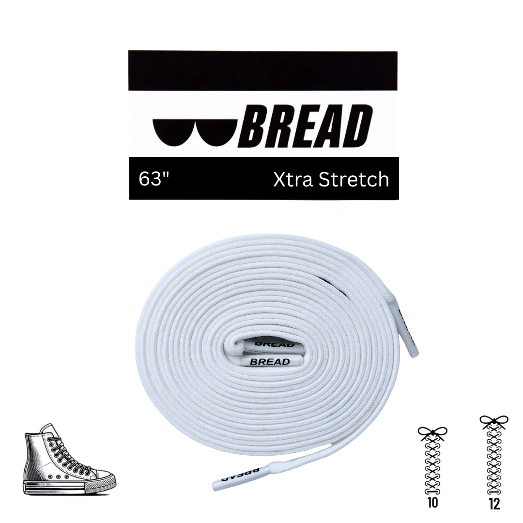 Bread No-Tie Elastic Shoelaces – Cloud White