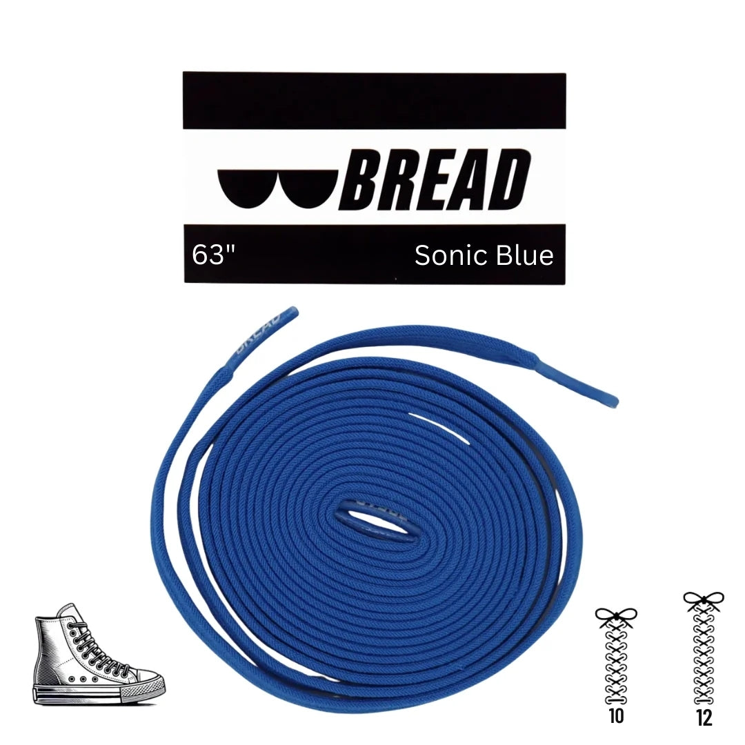 Bread No-Tie Elastic Shoelaces – Sonic Blue