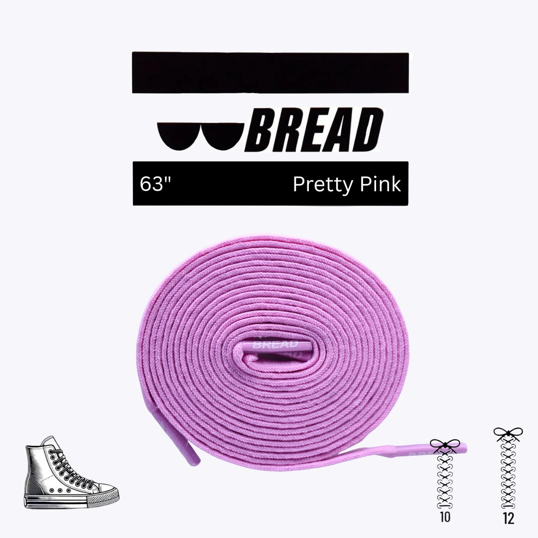Bread No-Tie Elastic Shoelaces – Pretty Pink