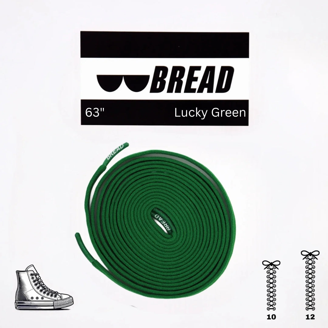 Bread No-Tie Elastic Shoelaces – Lucky Green