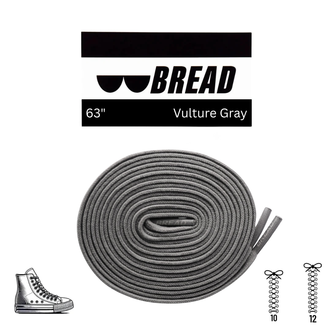 Bread No-Tie Elastic Shoelaces – Vulture Gray
