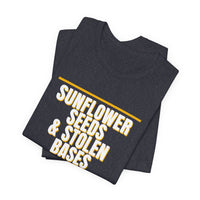 Thumbnail for Sunflower Seeds & Stolen Bases — Baseball T-Shirt