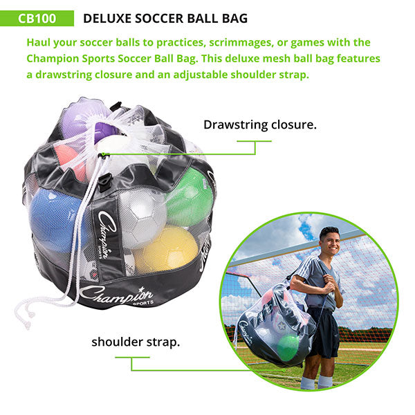 DELUXE SOCCER BALL BAG Champion Sports