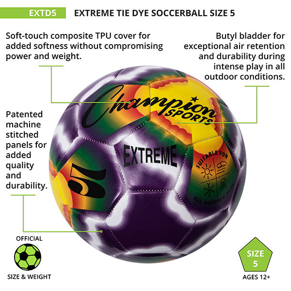 EXTREME TIE-DYE SOCCER BALL