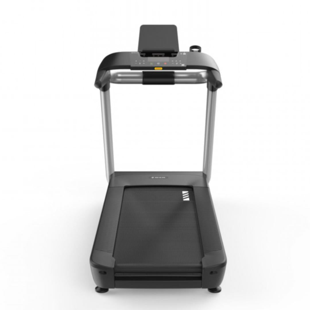 Black X6 Light Commercial Treadmill with LED console, tablet holder, and cup holder.