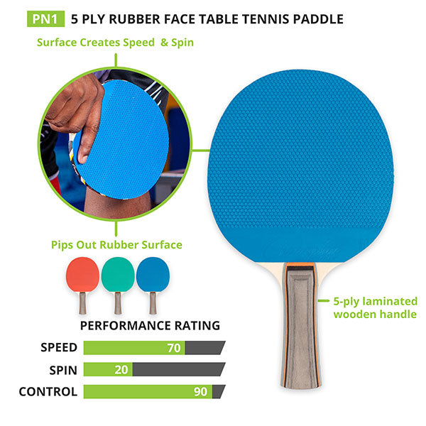 5 Ply Rubber Table Tennis Paddle